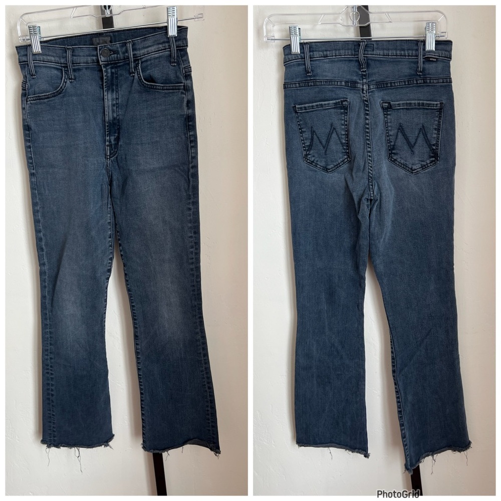 Mother Jeans The Hustler Ankle Washed Black Jeans